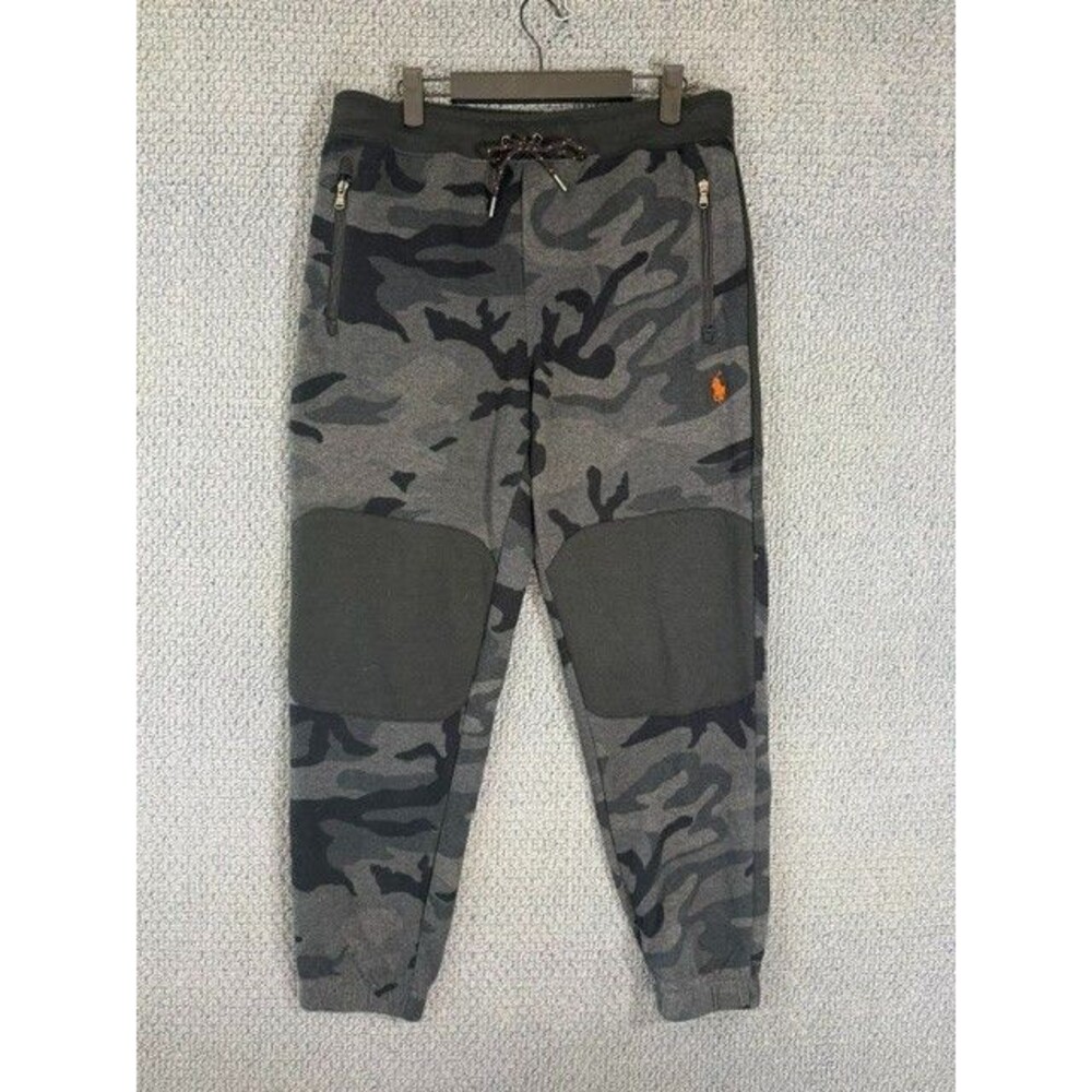 Polo Ralph Lauren Pony Black/Gray Camo Camo Fleece Sweatpant Athletic Pant / M